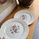 Set of 2 vintage flat plates – "Floralies" model – Digoin & Sarr