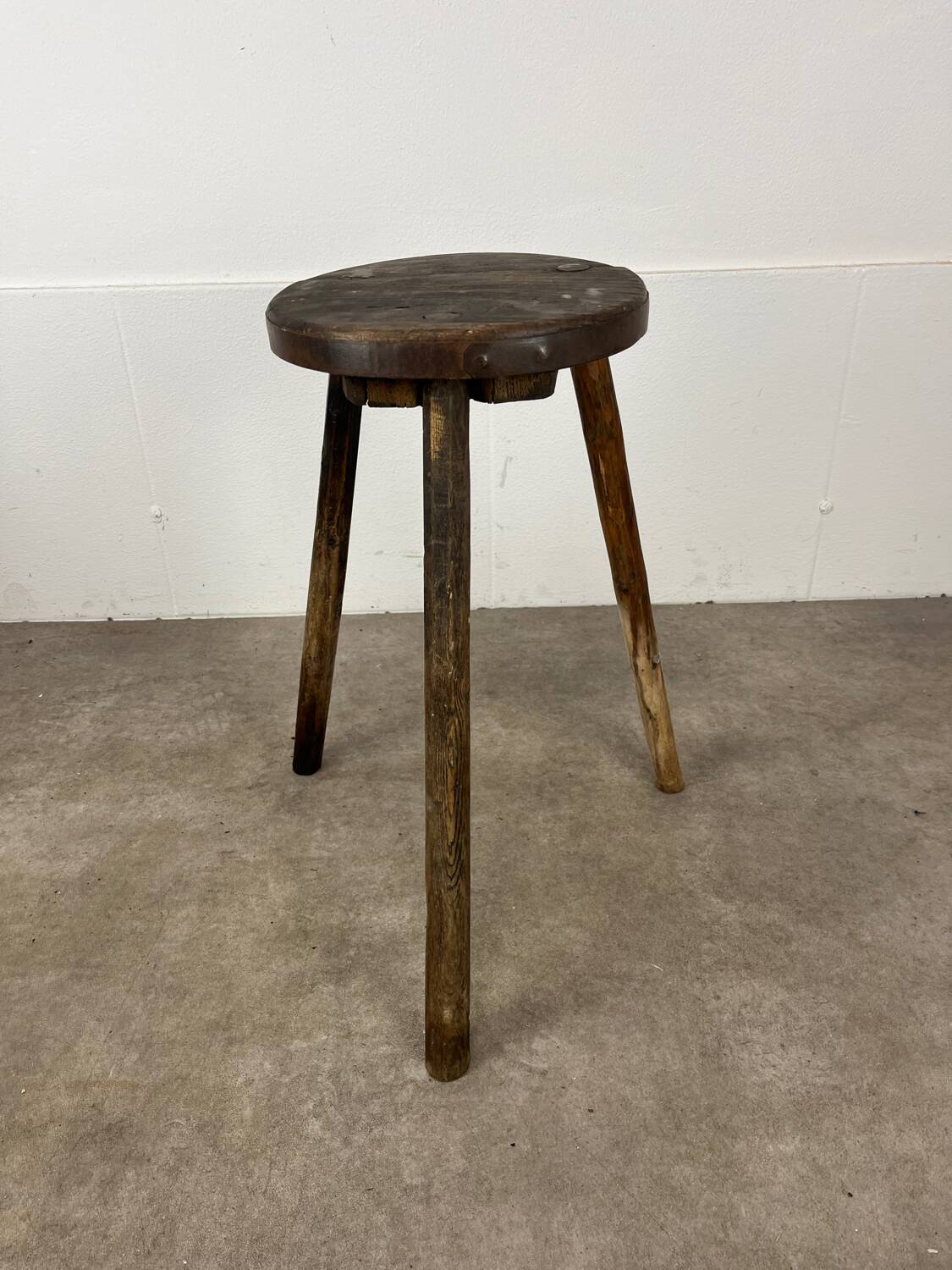 3 primitive stools, folk art