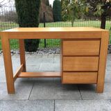 Solid oak desk 70s