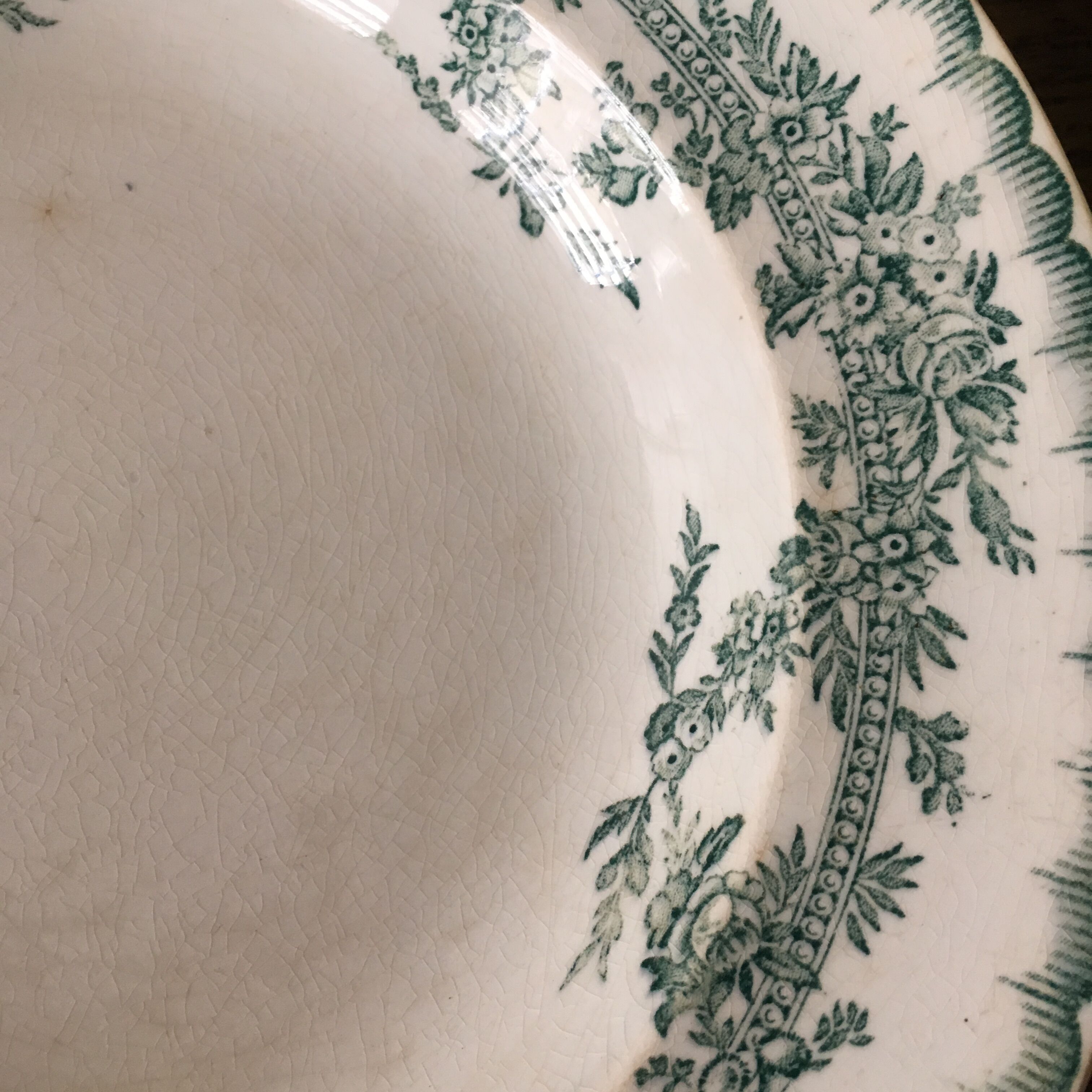 Set of 4 old plates earthenware pottery from Onnaing