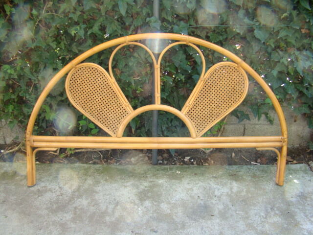 Former braided rattan wicker headboard