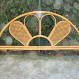 Former braided rattan wicker headboard