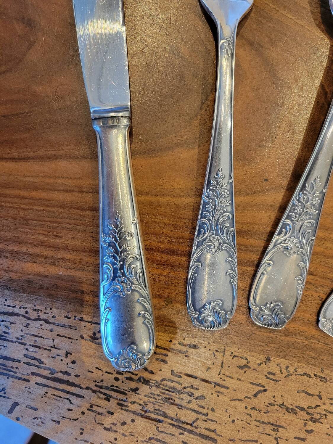 49-piece silver flatware set