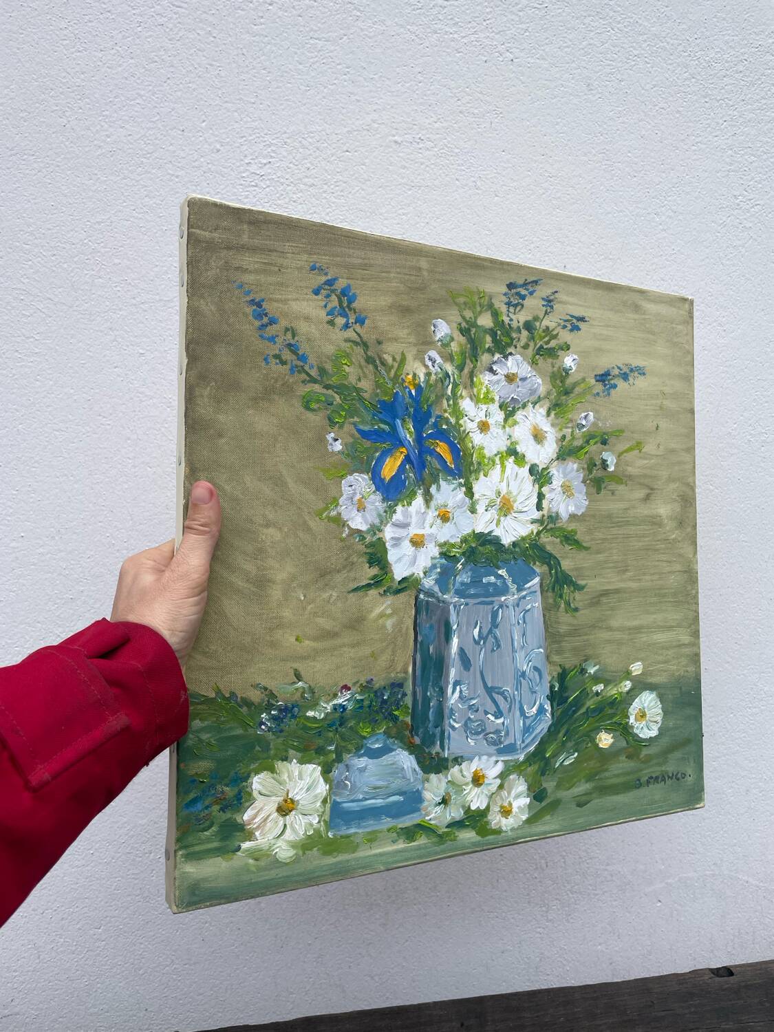 Oil painting on canvas, bouquet of flowers