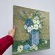 Oil painting on canvas, bouquet of flowers