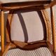pair of Art Nouveau chairs, cane and faux leather