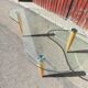 Table basse vintage bois et verre