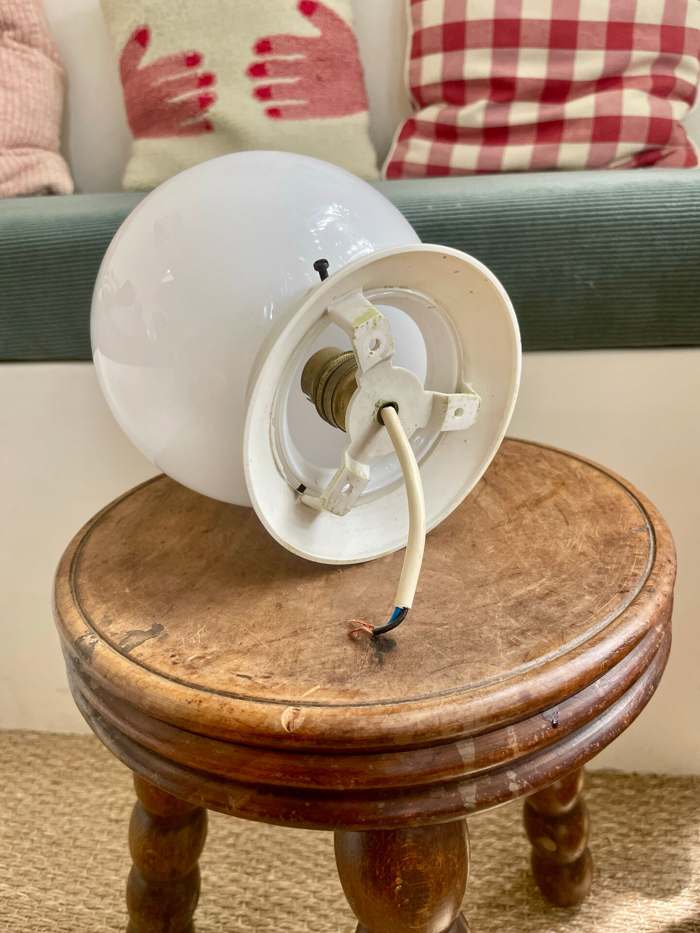 White ball wall light