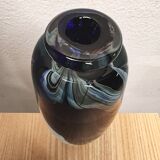 Murano type blue glass vase