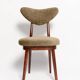 Fauteuil vintage olive vert cœur en velours, Europe, 1960s