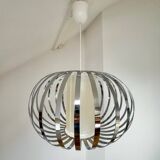 Vintage chandelier pendant in chrome stainless steel