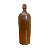 Brown glazed stoneware bottle