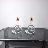 Pair of candle holder Dorothy Thorpe, lucite, 1970