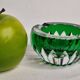Baccarat green cut crystal ashtray, France, 20th century