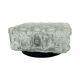 1970s square Hillebrand ceiling light made of thick pressed glass.