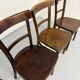Set of 4 vintage 1950s thonet bistro chairs in wood
