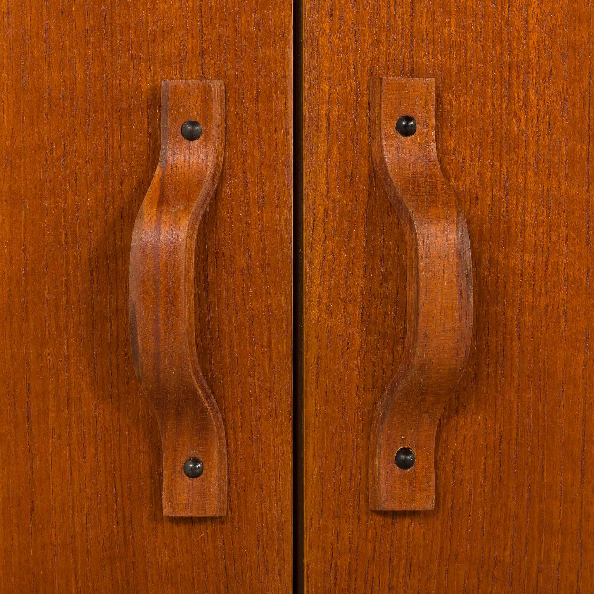 Italian free standing wall unit in teak, 1960s