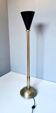 Brass and Black Varnished Aluminum Floor Lamp, Italy