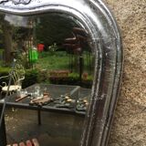 Mirror carved silver 81 x 46 cm