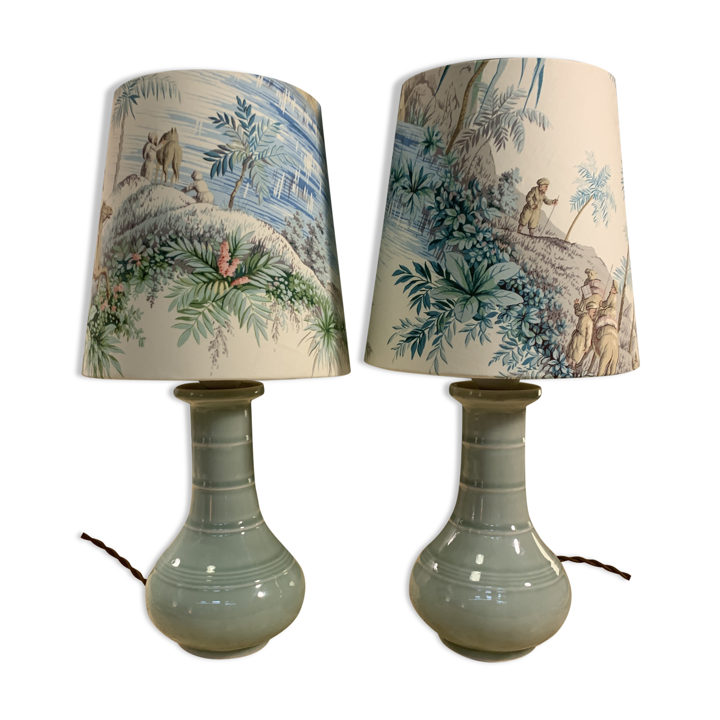 Pair of bedside lamps