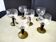 6 verres à vin blanc d'Alsace à décor gravé de grappes de raisin