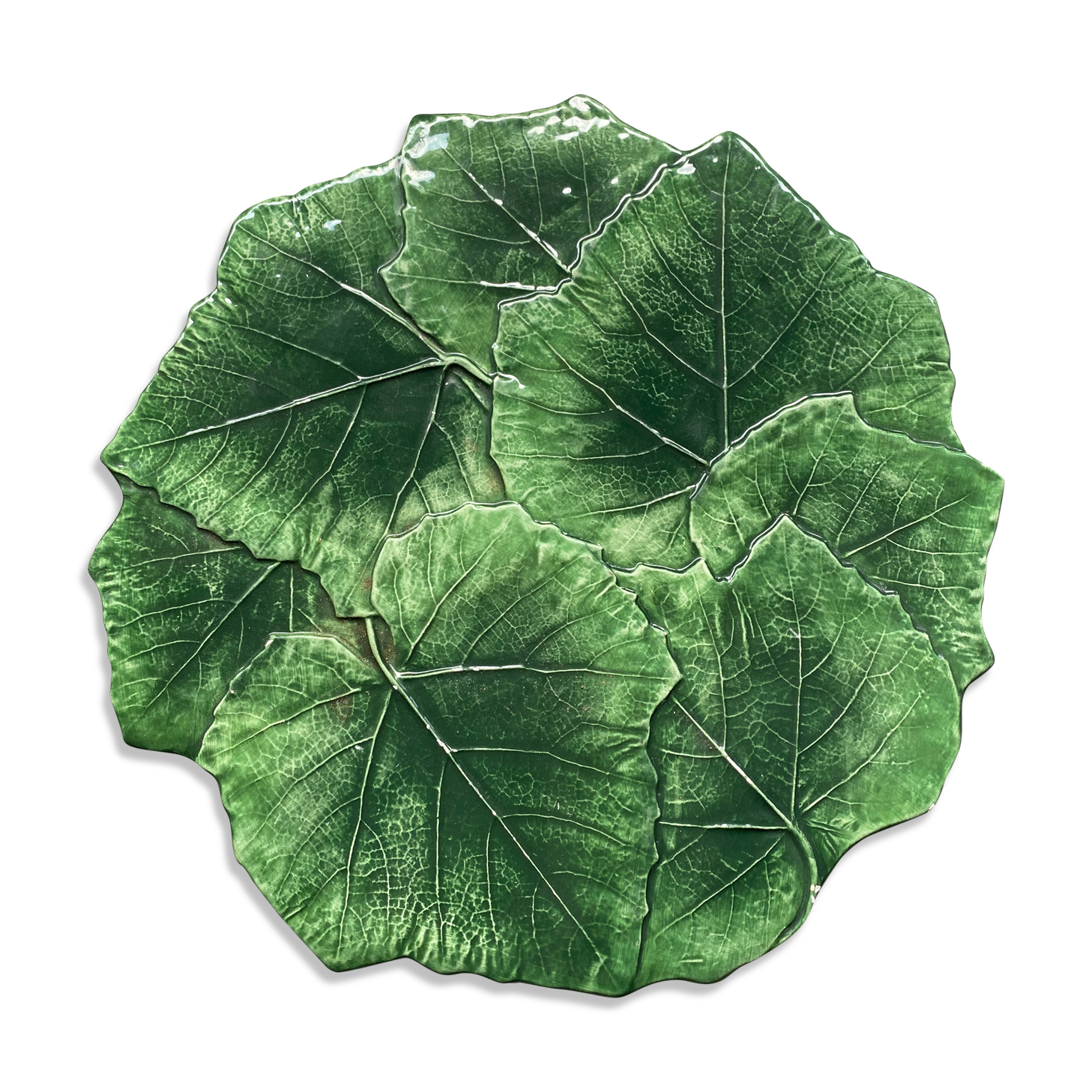 Dish patterns leaves Green color numbered Italy