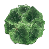 Plat motifs feuilles Couleur Verte numéroté Italy
