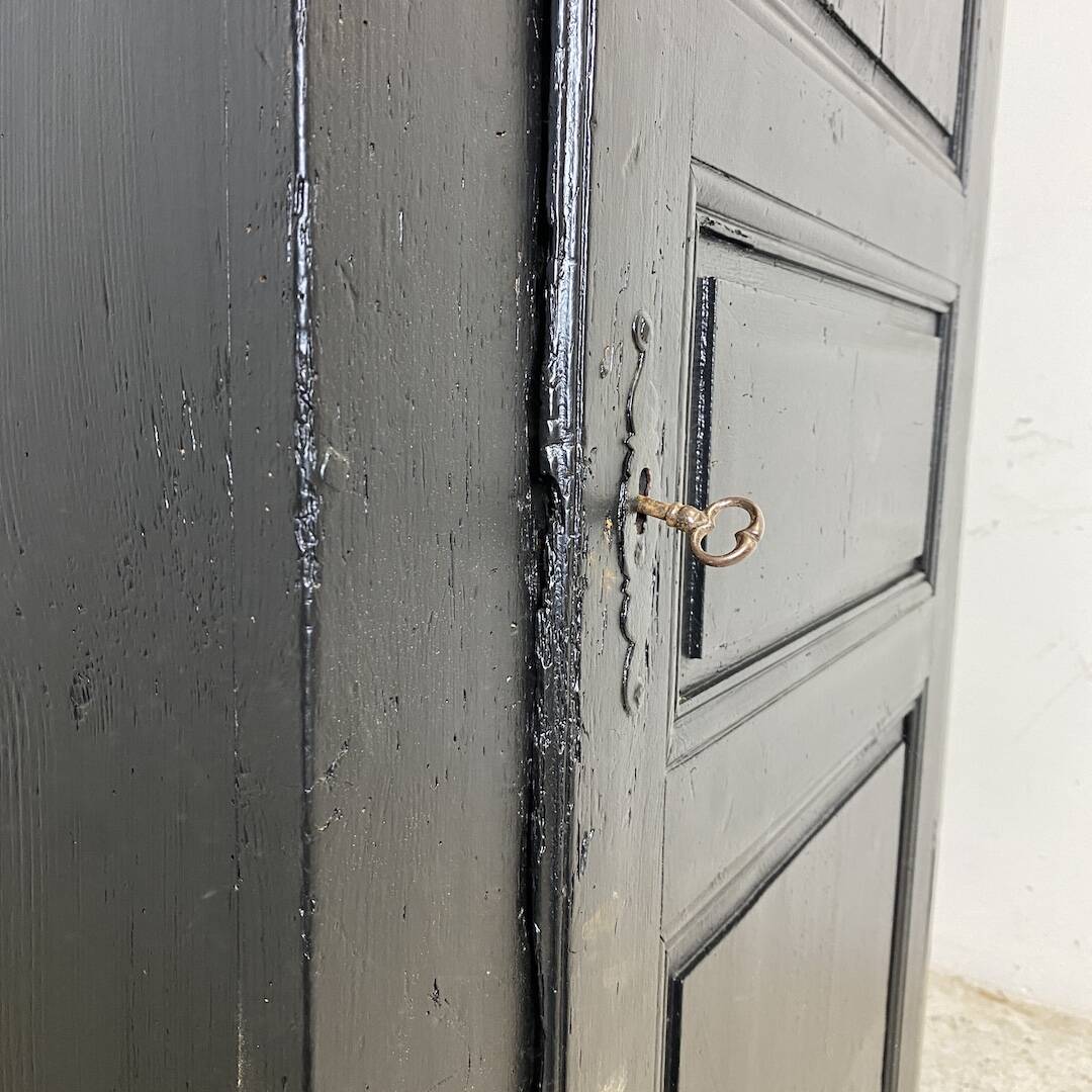 19th century solid wood bonnet cupboard