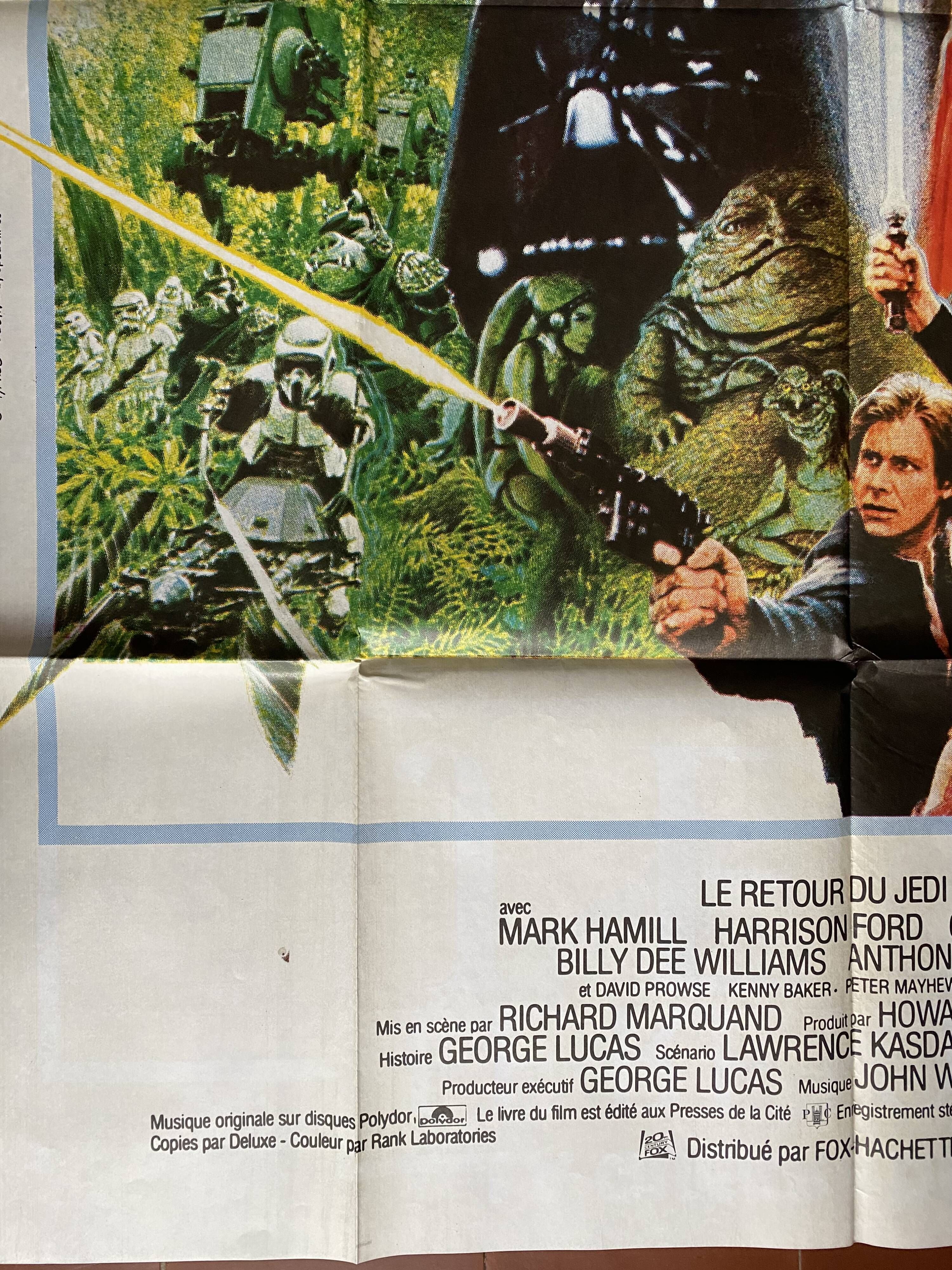 Affiche cinéma originale "Le Retour du Jedi" Star Wars 120x160cm 1983