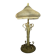 Vintage metal/glass mushroom table lamp