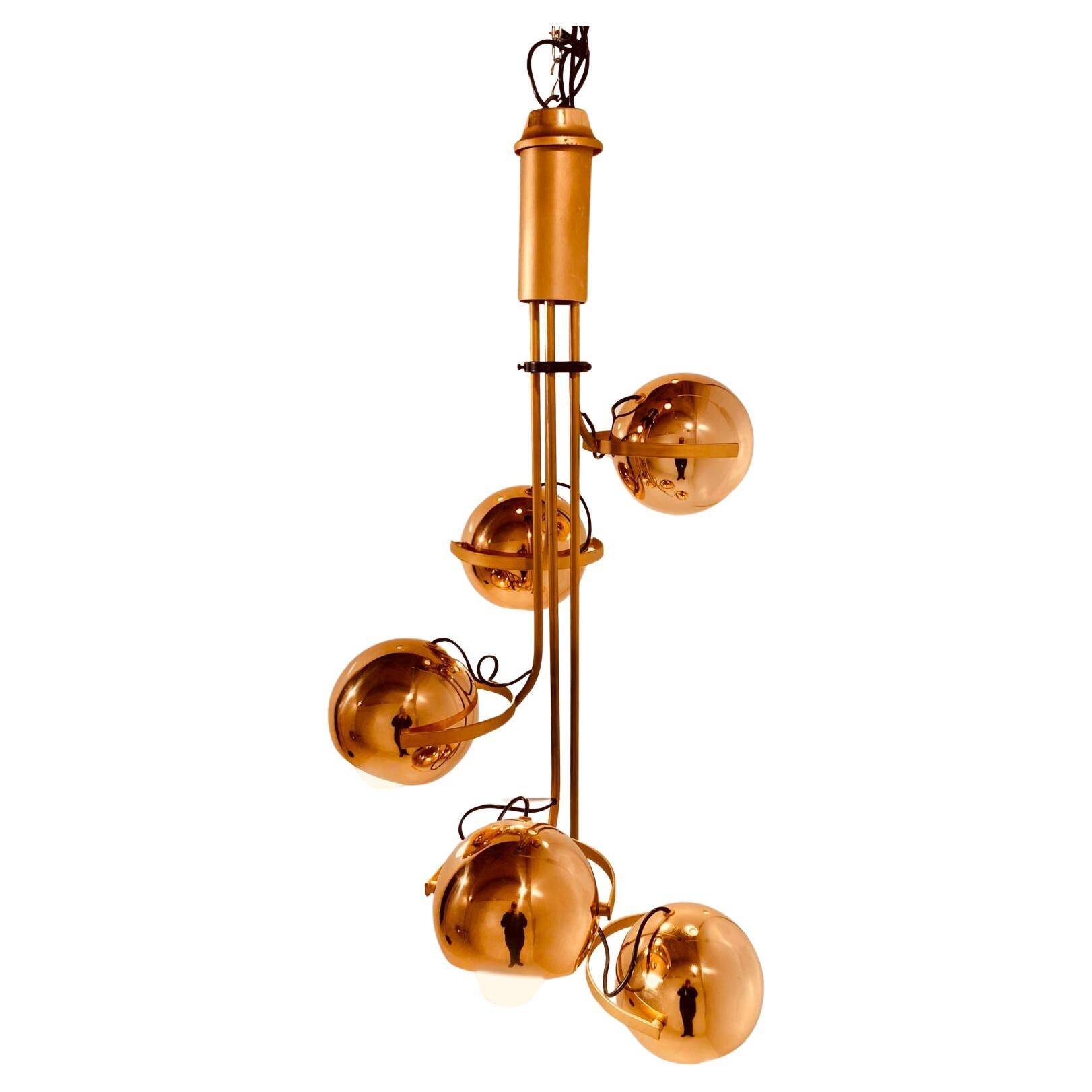 1960s golden Reggiani chandelier