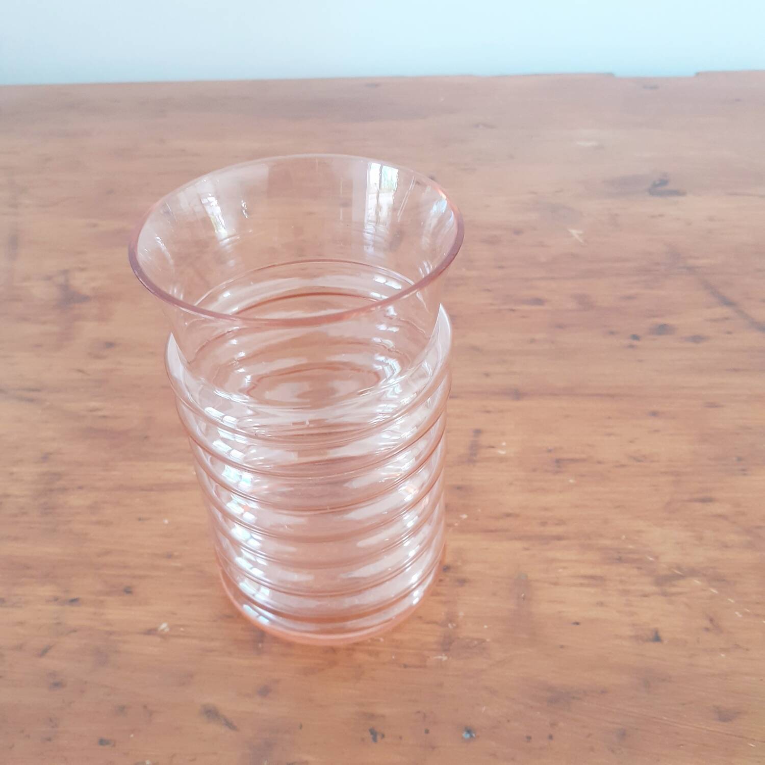 Pink glass orangeade set