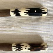 Wooden and horn salad servers