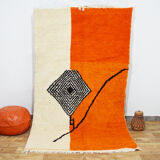 Handmade moroccan berber carpet 253 x 146 cm