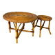 Pair of rattan side tables