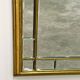 Grand miroir de luxe vintage à facettes avec cadre doré par Deknudt, années 1980.