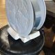 Lampe lithophanie en biscuit et stuc style arts décoratifs