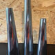 Trio of aluminum candle holders year 90