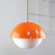 Space Age Italian Orange Plexiglass Pendant Lamp, 1970s