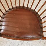Small Art Deco bench and armchairs in beech, 1930s