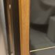 Vintage desk wood 1950s, blue top
