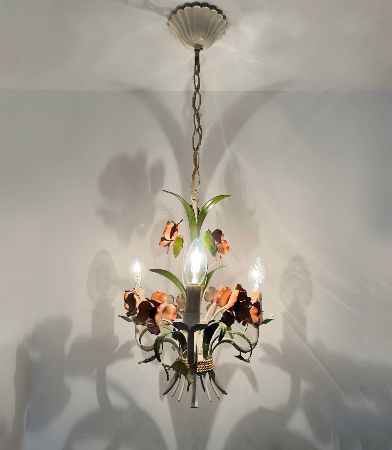 70s floral chandelier