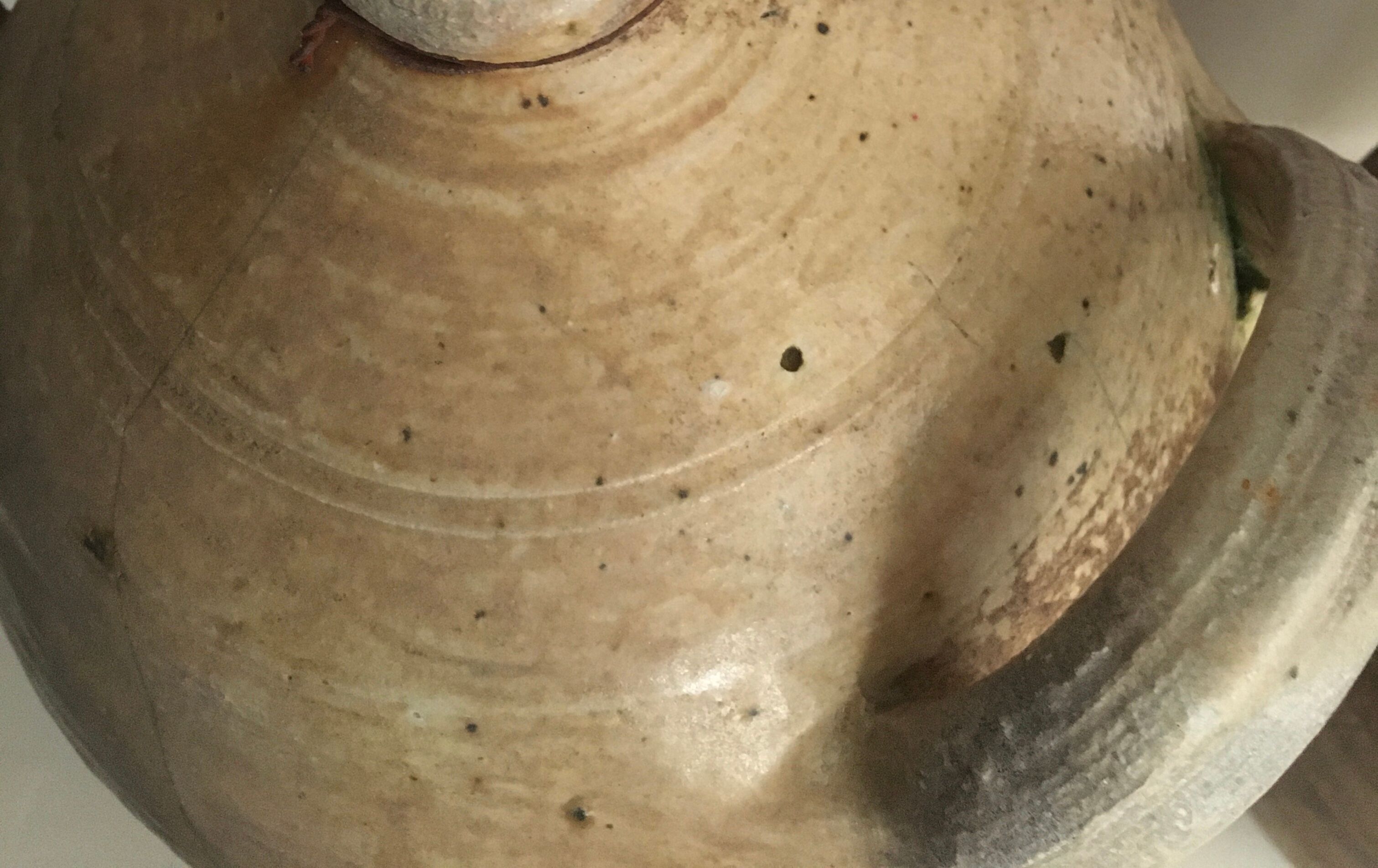 Terracotta lamp, string blinds, cable and vintage switch