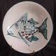 Assiette creuse à décor de poisson R.Picault