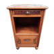 Bedside table chene and pink marble