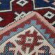 Pink & Blue Long Turkish Vintage Runner Rug, 80x398Cm