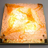 Mazzega Murano glass and brass wall lamp from the 60s