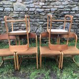 Set of 6 Baumann sleigh foot chairs 60s