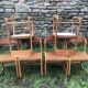 Set of 6 Baumann sleigh foot chairs 60s