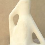 White anthropomorphic ceramic lamp, 1950s